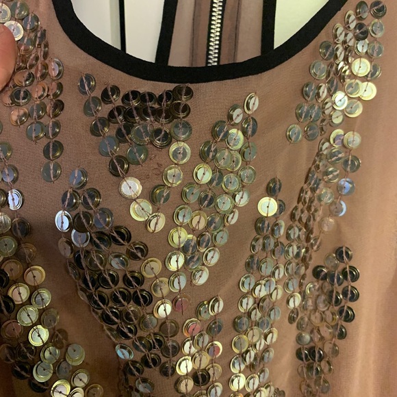 TopShop Bandage Dress w/ Sequinned Blush Blouse - Picture 15 of 16